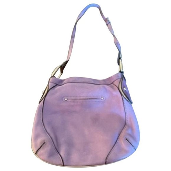 *B Makowsky Shoulder Bag Purple Leather Satchel